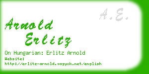arnold erlitz business card